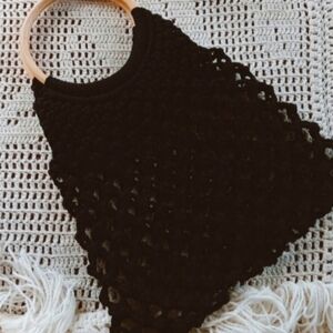 Vici 𝙱𝚕𝚊𝚌𝚔 𝙼𝚊𝚌𝚛𝚊𝚖𝚎 𝙲𝚛𝚘𝚌𝚑𝚎𝚝 𝚆𝚘𝚟𝚎𝚗 Boho Market 𝙱𝚊𝚐